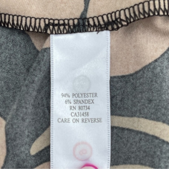 Bcbg MAXAZRIA $300 Black Brown Floral Belted Wrap Dress knee length Sz M - Picture 12 of 13